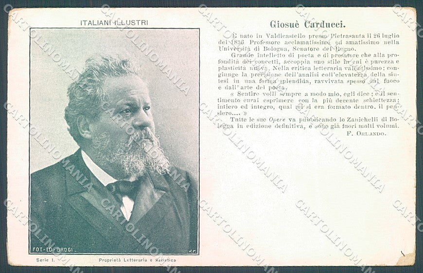 Lucca Valdicastello Giosue' Carducci cartolina JK2601 – fronte