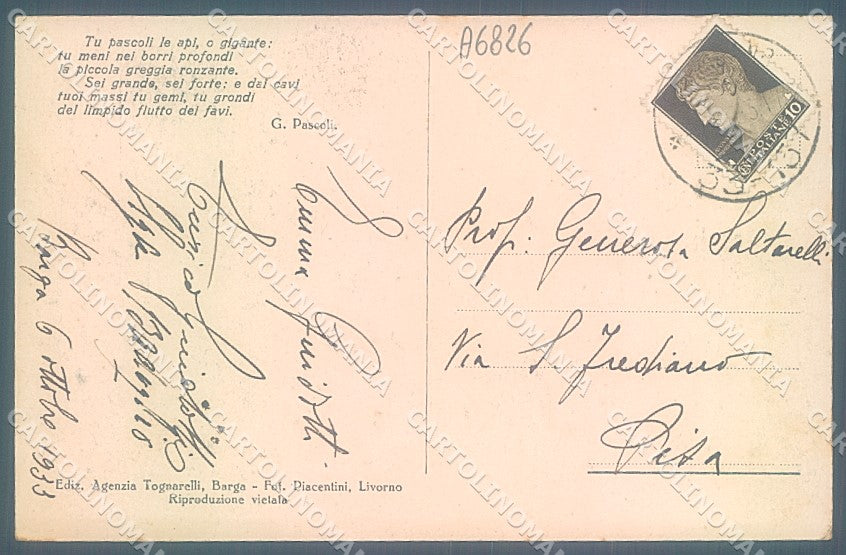 Lucca Barga la Pania cartolina JK2602 – retro