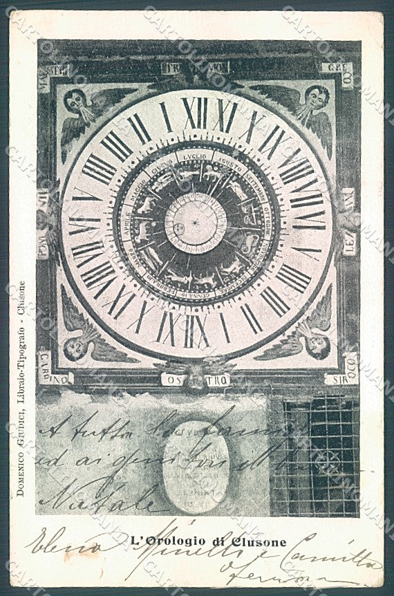 Bergamo Clusone Orologio cartolina JK2607 – fronte