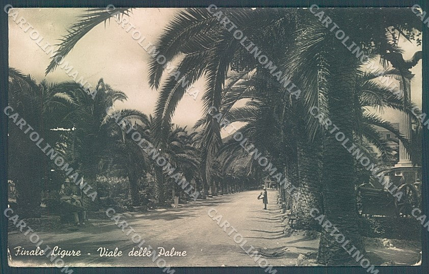 Savona Finale Ligure Viale delle Palme Foto cartolina JK2608 – fronte