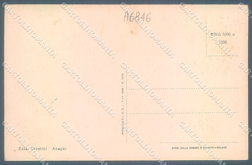 Frosinone Anagni Collegio Principe di Piemonte cartolina JK2613 – retro