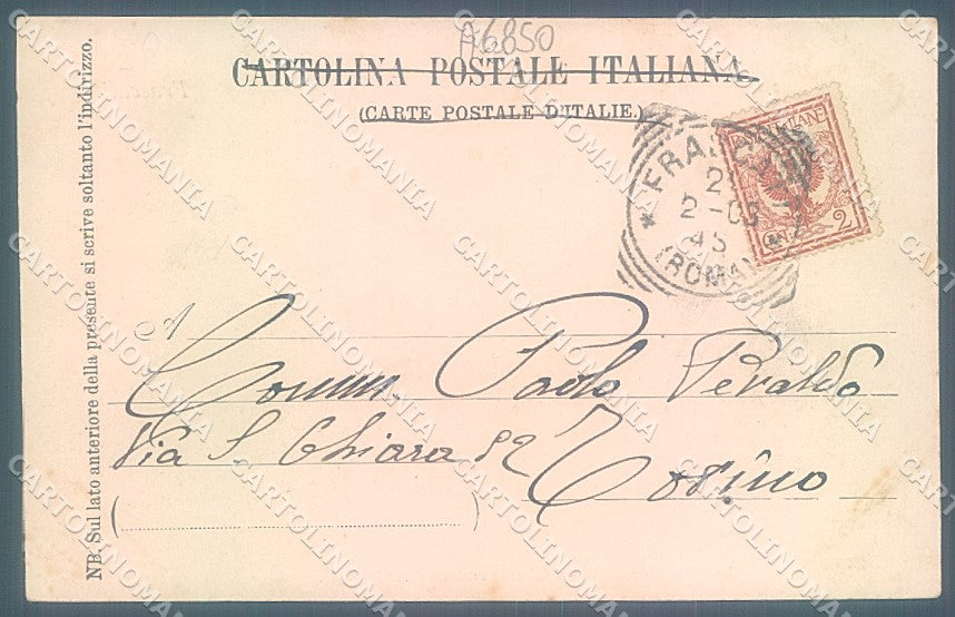 Roma Frascati Villa Aldobrandini Richter 690 SCOLLATA cartolina JK2614 – retro
