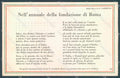 Roma Città Carducci Annuale Fondazione Roma WW1 Propaganda cartolina JK2617 – fronte
