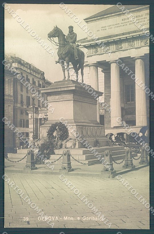 Genova Città Monumento Garibaldi Foto cartolina JK2628 – fronte