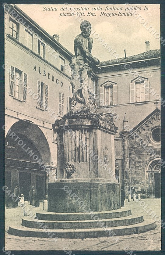 Reggio Emilia Città Statua del Crostolo Fontana cartolina JK2643 – fronte
