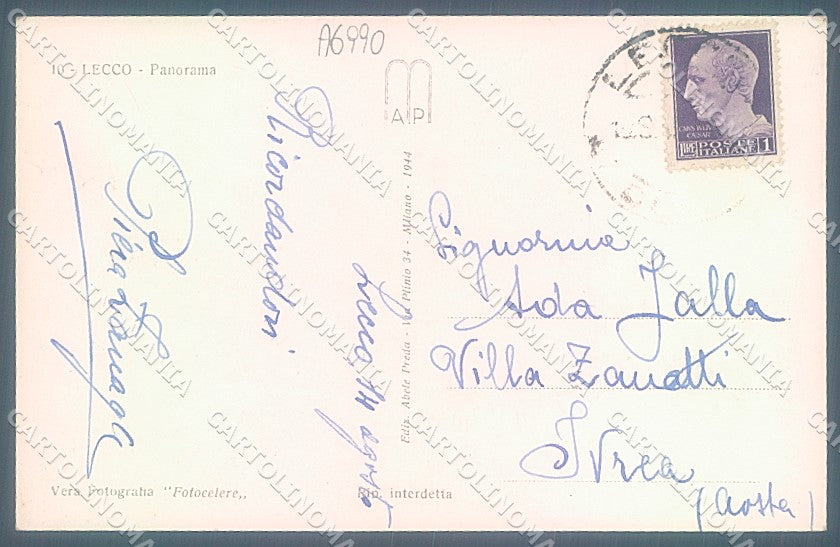 Lecco Città Lago Foto cartolina JK2660 – retro