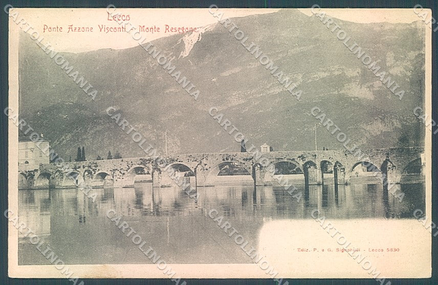Lecco Ponte Azzone Visconti Resegone cartolina JK2662 – fronte