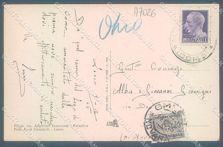 Lecco Malgrate cartolina JK2679 – retro