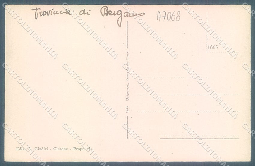 Bergamo Clusone Valseriana cartolina JK2684 – retro