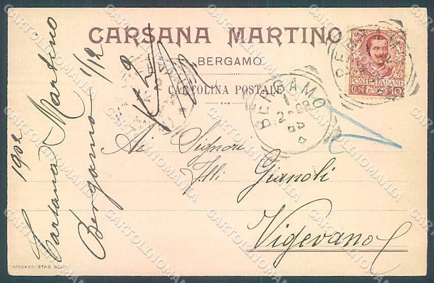 Bergamo Città Commerciale cartolina JK2688 – fronte