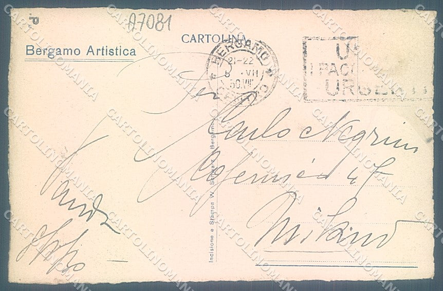 Bergamo Città Piazza Garibaldi cartolina JK2689 – retro