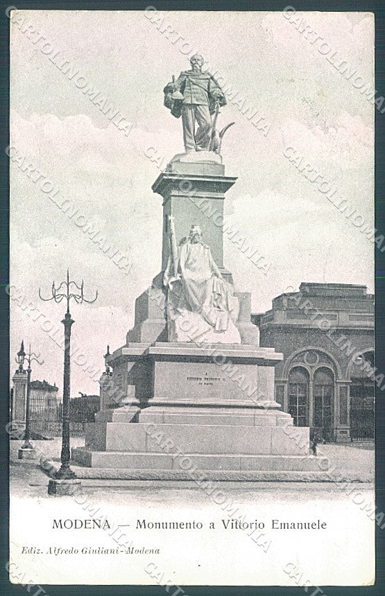 Modena Città Monumento Vittorio Emanuele PIEGHINE cartolina JK2695 – fronte