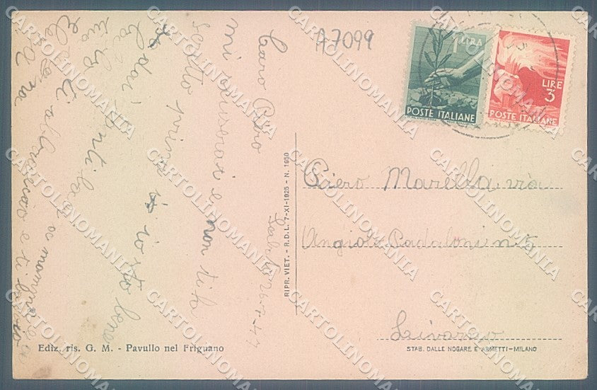 Modena Pavullo nel Frignano cartolina JK2698 – retro
