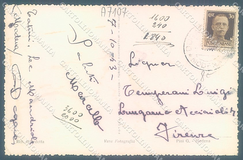 Modena Fiumalbo Dogana Nuova Foto cartolina JK2700 – retro