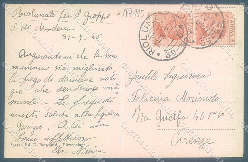 Modena Monte Cimone Osservatorio Chiesa cartolina JK2702 – retro