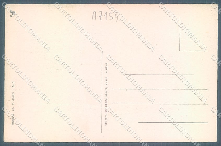 Brescia Gardone Riviera Lago di Garda Grand Hotel cartolina JK2713 – retro
