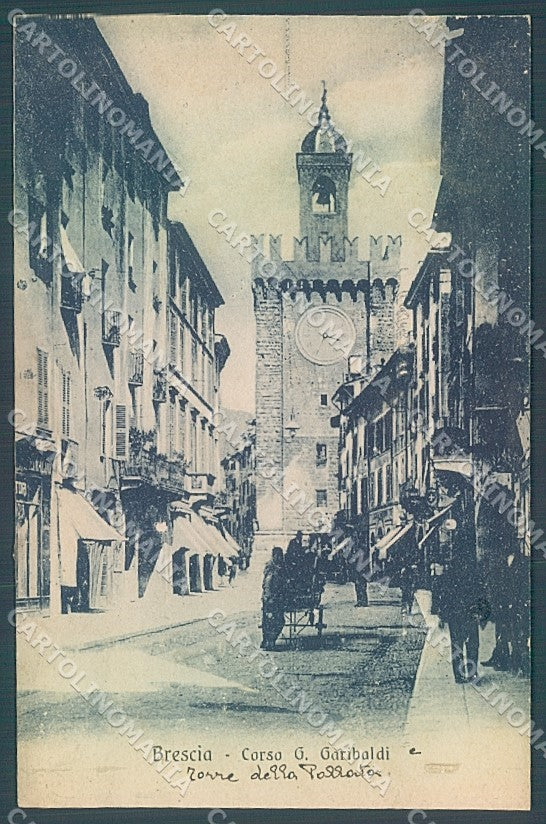 Brescia Città Chiesa Corso Garibaldi SCOLLATA cartolina JK2724 – fronte