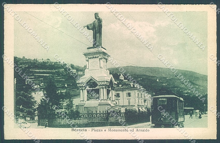 Brescia Città Tram Monumento Arnaldo cartolina JK2727 – fronte