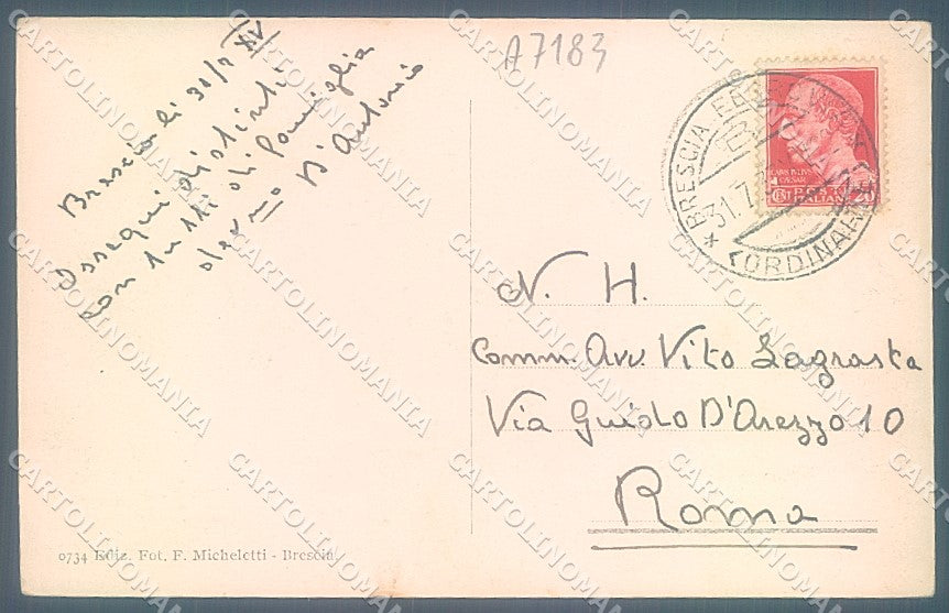 Brescia Città Duomo PIEGA ANGOLO cartolina JK2732 – retro