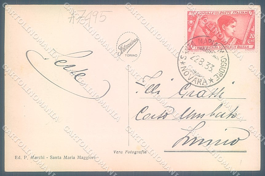 Verbania Santa Maria Maggiore Val Vigezzo Foto cartolina JK2747 – retro