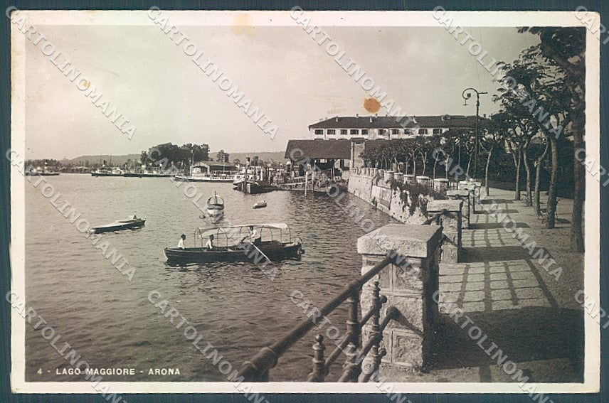 Novara Arona Lago Maggiore Battello Foto cartolina JK2749 – fronte