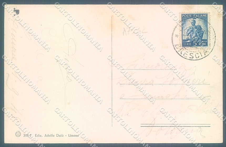 Brescia Limone Lago di Garda Brunner 308-1 cartolina JK2761 – retro