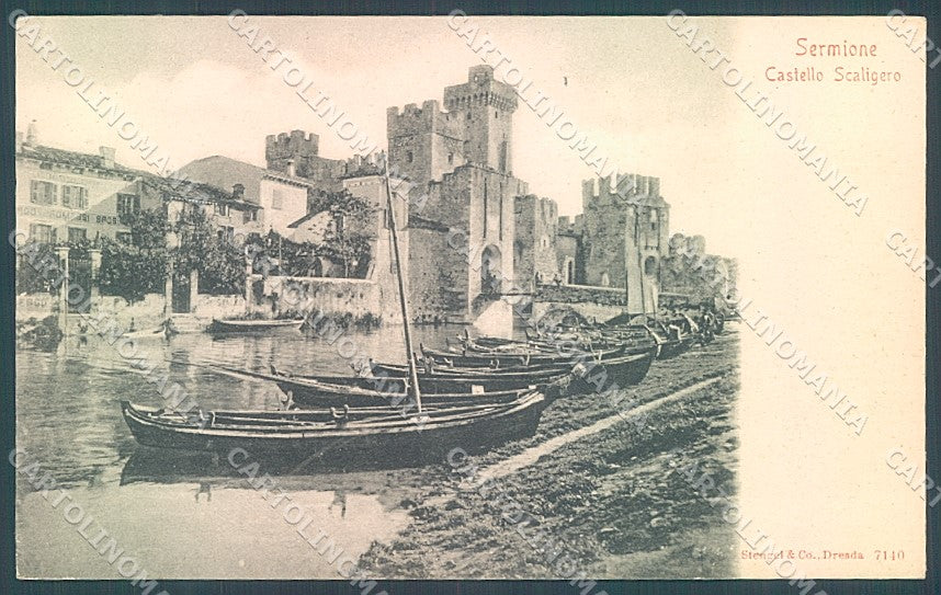 Brescia Sirmione Lago di Garda Castello Scaligero Stengel 7140 cartolina JK2765 – fronte