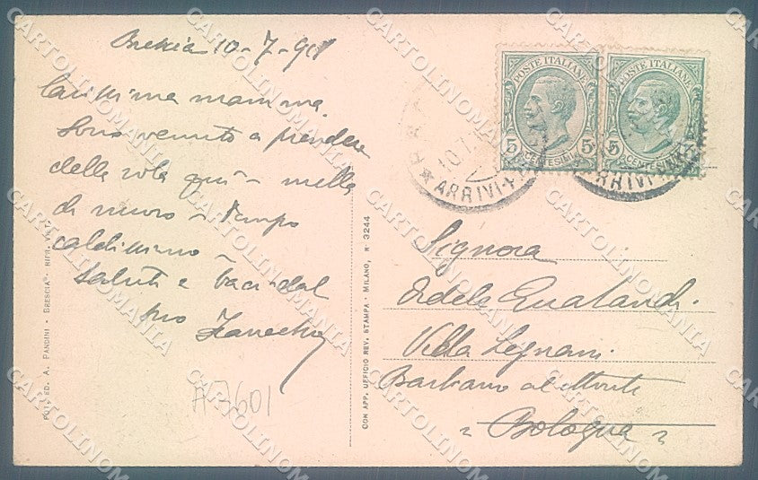 Brescia Città Monumento Tito Speri cartolina JK2788 – retro