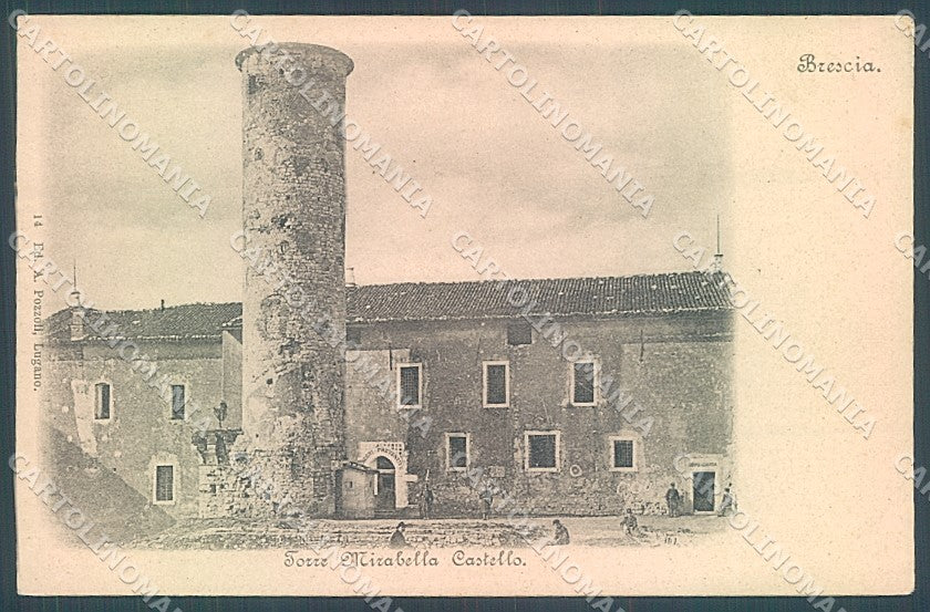 Brescia Città Torre Mirabella Castello cartolina JK2789 – fronte