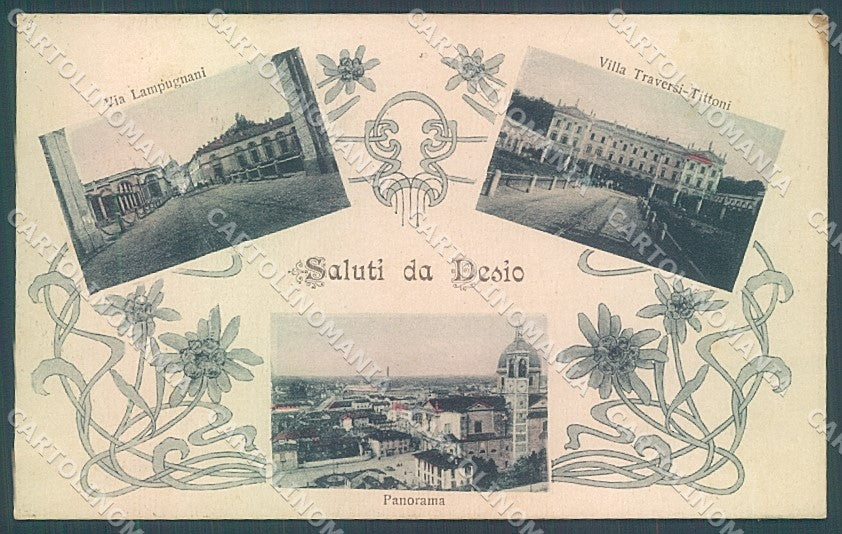 Milano Monza Desio saluti da cartolina JK2803 – fronte