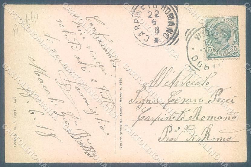 Brescia Isola Garda Lago SCOLLATA cartolina JK2806 – retro