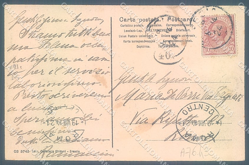 Brescia Città Piazza del Comune cartolina JK2807 – retro