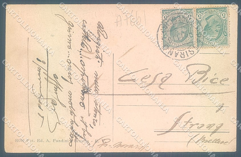 Brescia Passirano Castello Fossati PIEGHE cartolina JK2818 – retro