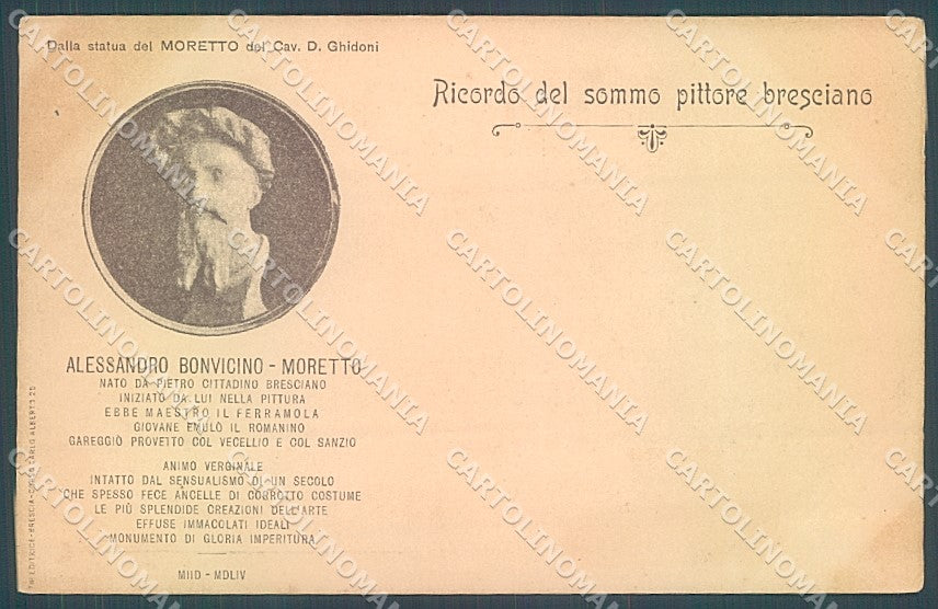 Brescia Città Ricordo Pittore Alessandro Bonvicino Moretto cartolina JK2819 – fronte