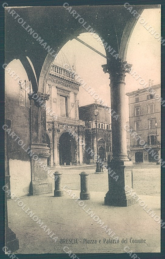 Brescia Città Piazza e Palazzo del Comune cartolina JK2831 – fronte