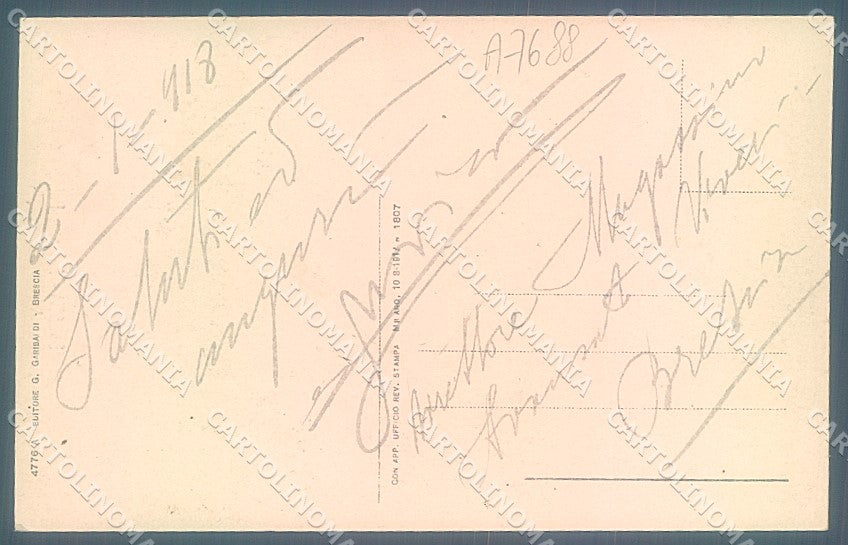 Brescia Città Piazza e Palazzo del Comune cartolina JK2831 – retro