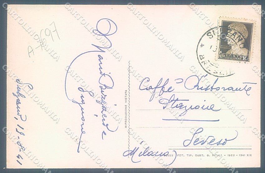 Brescia Lago d'Iseo Isola San Paolo cartolina JK2833 – retro