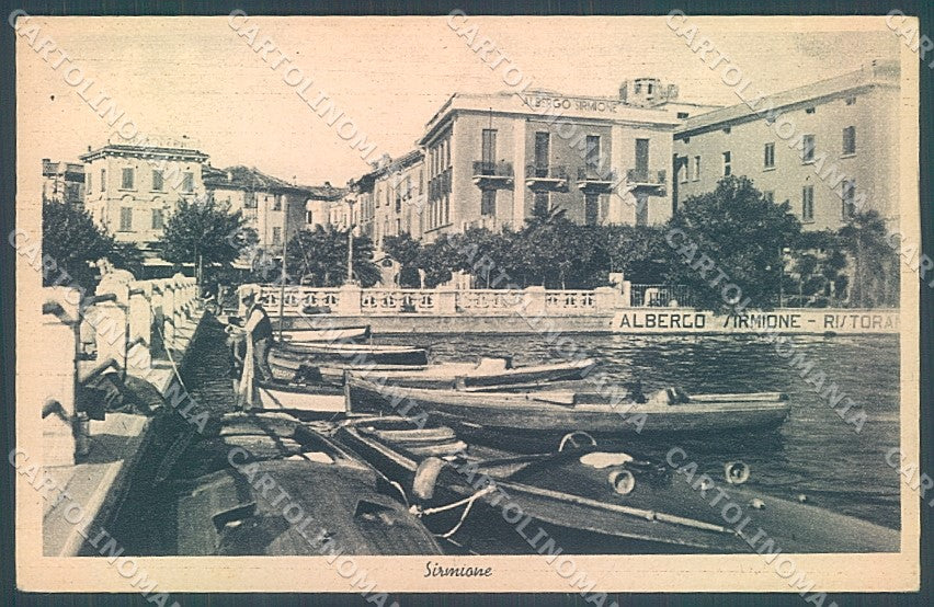 Brescia Sirmione Barche Hotel Ristorante cartolina JK2843 – fronte