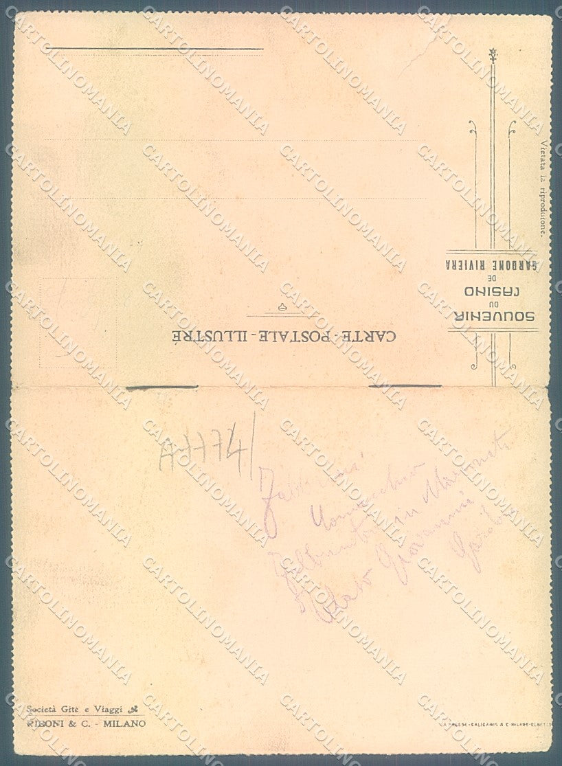 Brescia Gardone Riviera libretto cartolina JK2875 – retro