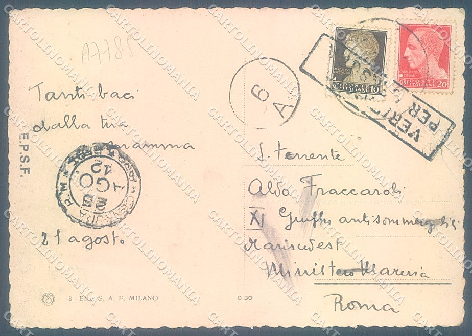 Lecco Città Lungo Lario Isonzo FG cartolina JK2878 – retro