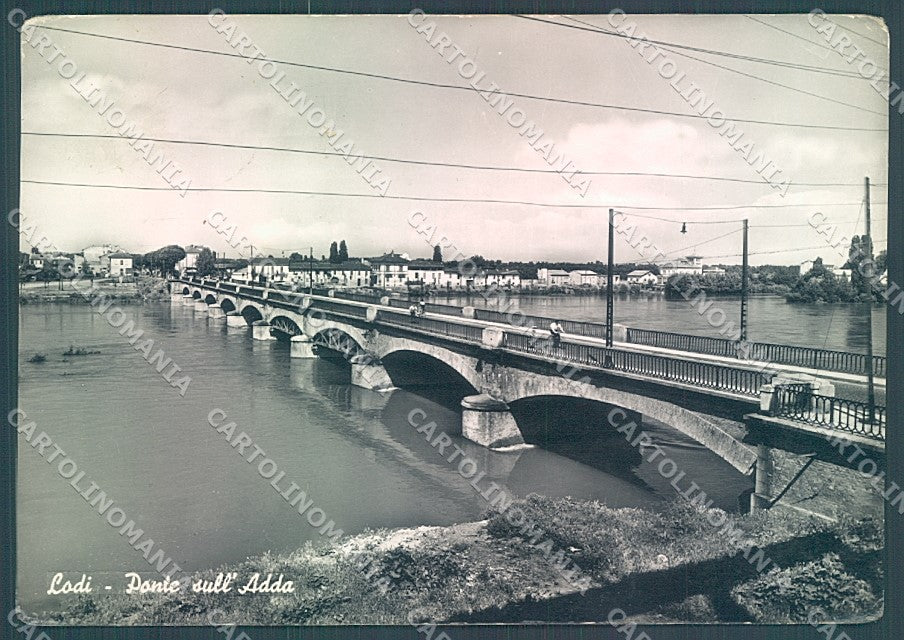 Lodi Città Ponte sull'Adda Foto FG cartolina JK2880 – fronte