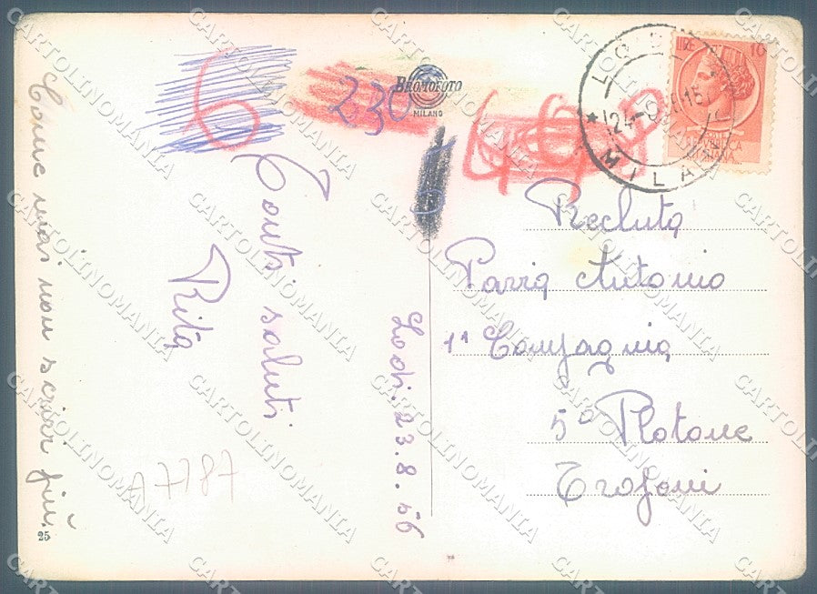 Lodi Città Ponte sull'Adda Foto FG cartolina JK2880 – retro