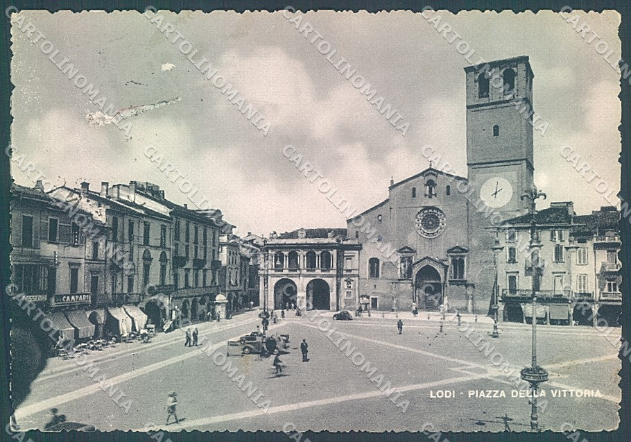 Lodi Città Chiesa Piazza Vittoria ABRASA FG cartolina JK2897 – fronte