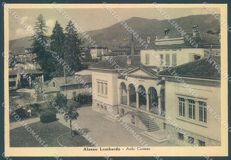 Bergamo Alzano Lombardo Asilo Carsana FG cartolina JK2911 – fronte