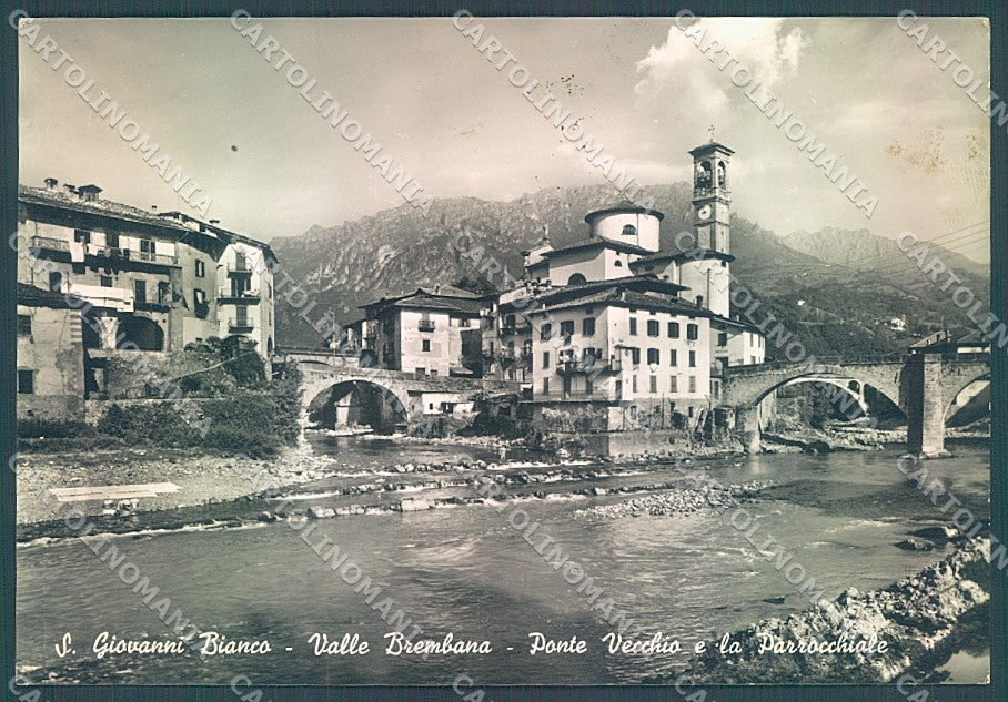 Bergamo San Giovanni Bianco Ponte Vecchio Foto FG cartolina JK2915 – fronte