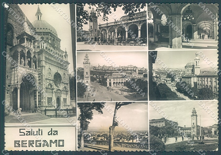 Bergamo Città Cattedrale saluti da Foto FG cartolina JK2916 – fronte