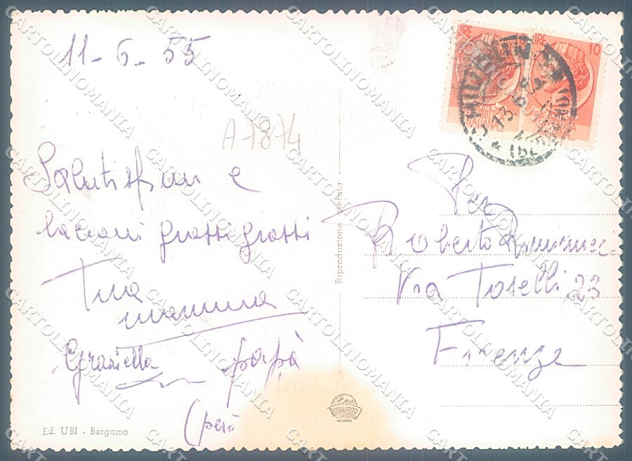 Bergamo Città Cattedrale saluti da Foto FG cartolina JK2916 – retro