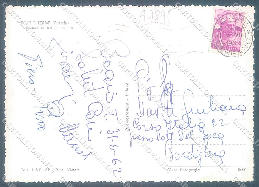 Brescia Boario Terme Foto FG cartolina JK2929 – retro