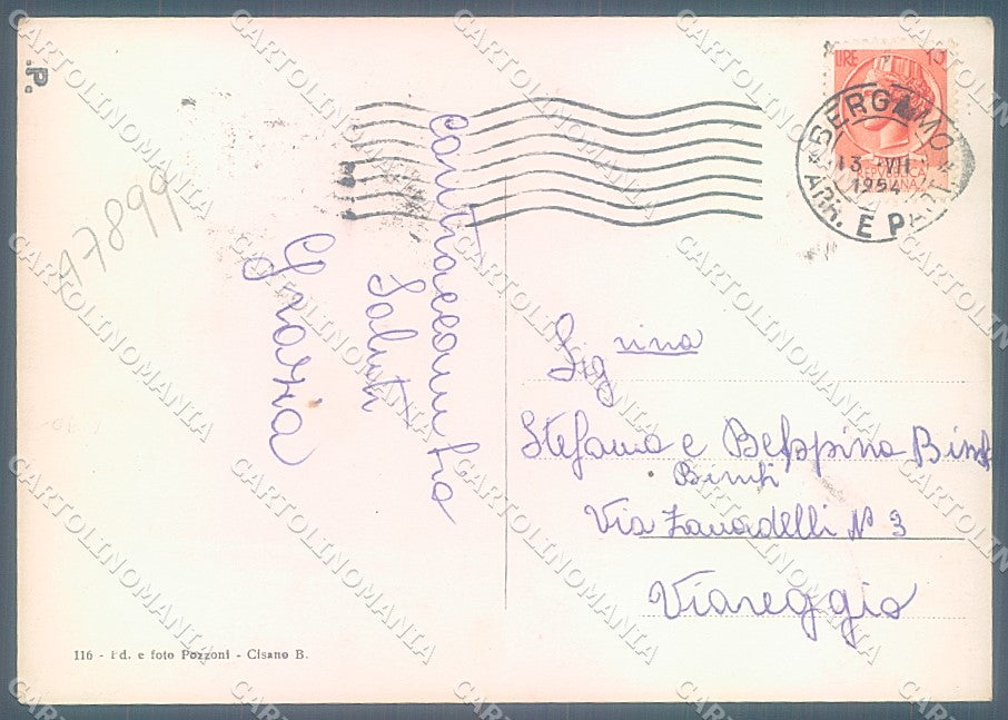 Bergamo Cisano Bergamasco Foto FG cartolina JK2931 – retro