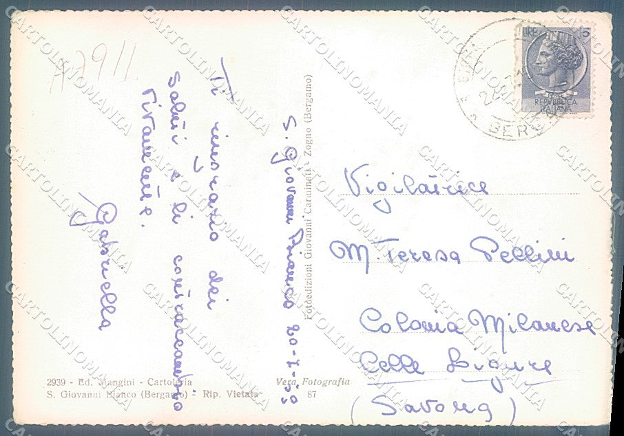 Bergamo S. Giovanni Bianco Val Brembana Foto FG cartolina JK2938 – retro